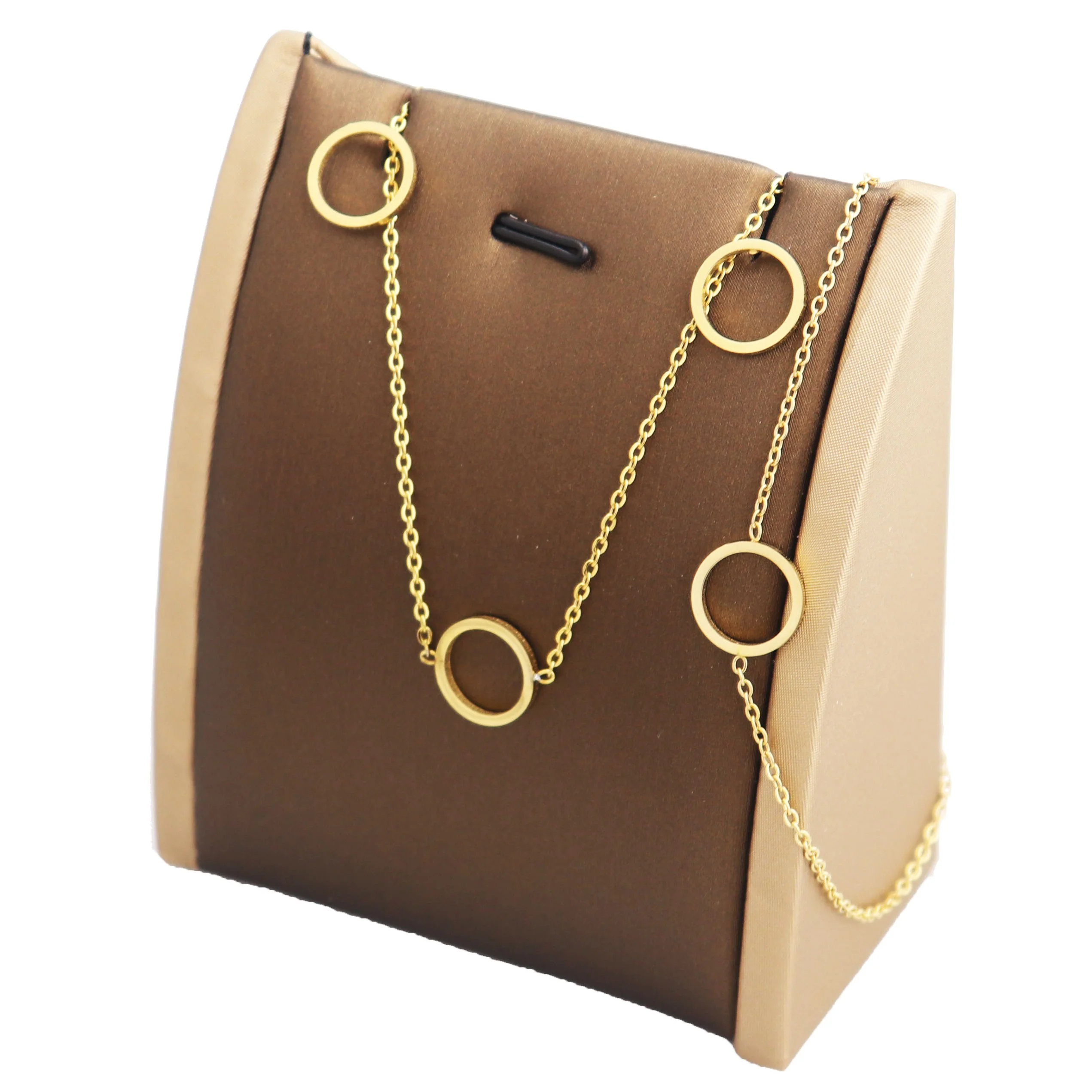 

Fashion round stainless steel jewelry Pendant necklace and earring jewelry women girl set plated gold jewelry set SN-S0024