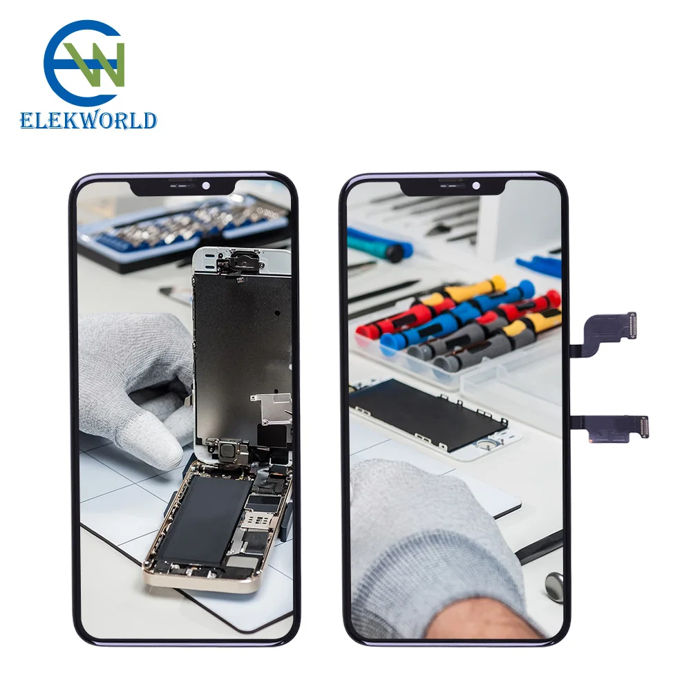 

Elekworld oem incell tft oled LCD display for iPhone XS Max Soft Hard OLED Replacement Touch Screen With digitizer assembly, Black