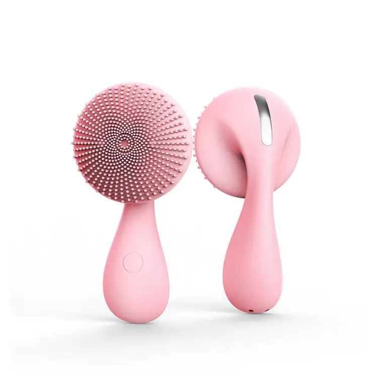 

New Design Electric Facial Massager Silicone Sonic Vibration Facial Cleansing Brush, White/black/green/optional