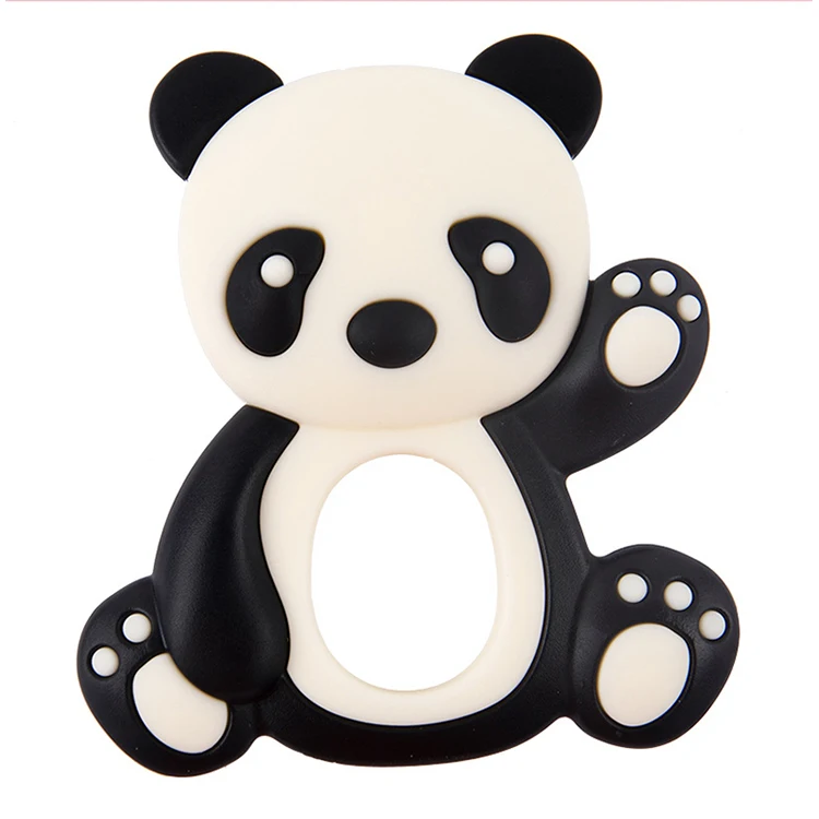 

Amazon hot sell baby teether silicone sensory toys panda silicone teether silicone toys for kids