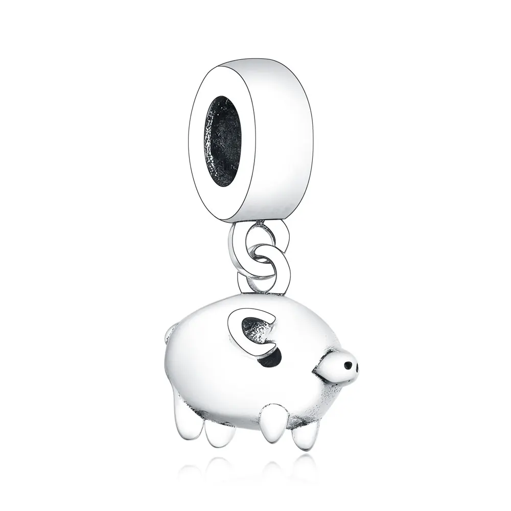 

Wholesale 925 Sterling Silver Zodiac Pig Pendant Beads Animal Piggy Charms fit Pandora Charm Bracelet Jewelry Making