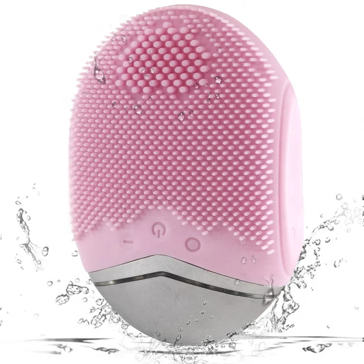 

Logo Branded Silicone Face Cleansing Brush Electric Brushes Cleaner Silicone Face Cleaning Face Brush, Pink,blue