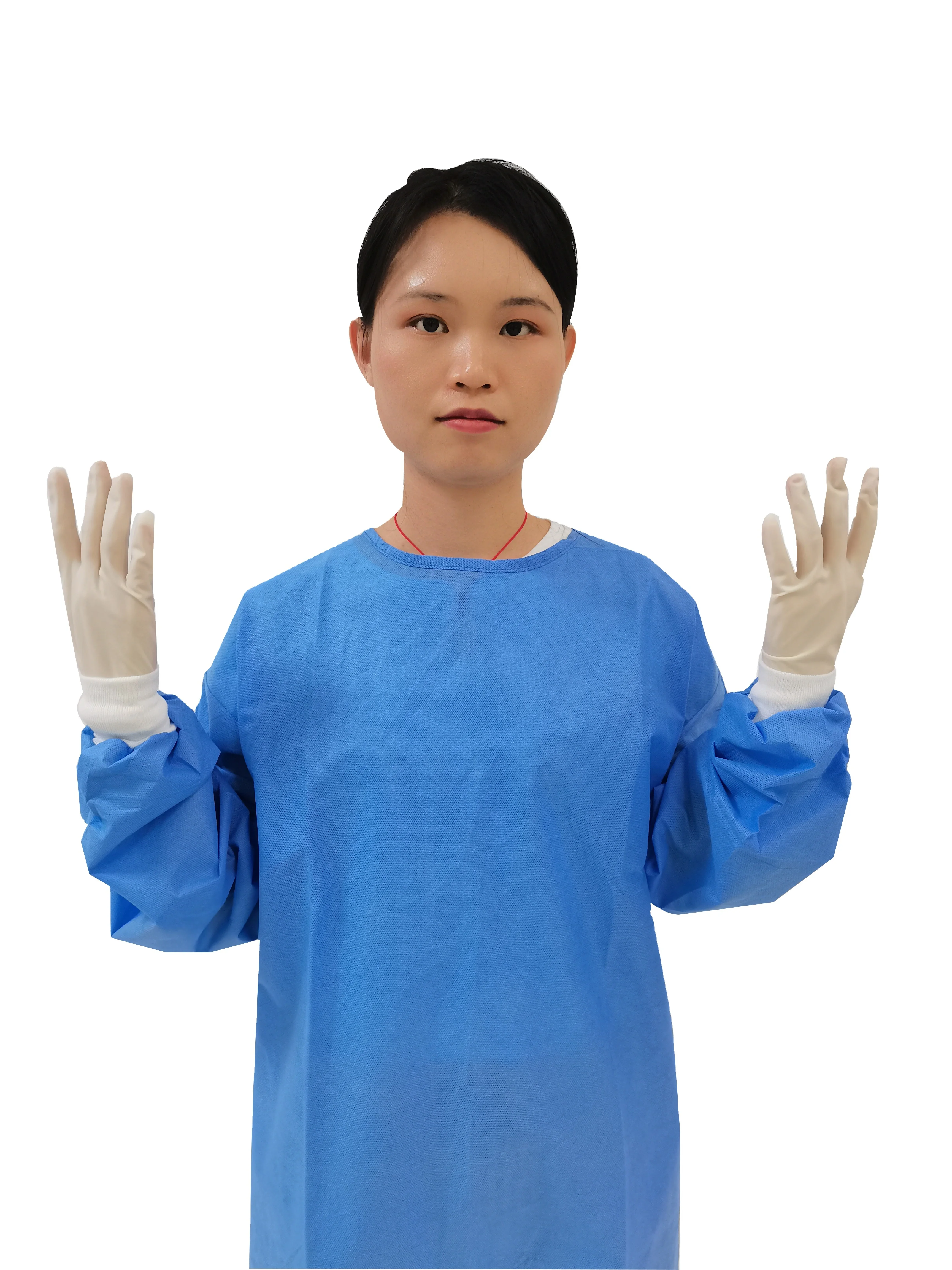 

Disposable Sterile Medicals Surgical Gowns with Approval 35 40 gram gown en14126 aami level 2 waterproof isolation coverall, Yellow , white , blue , green