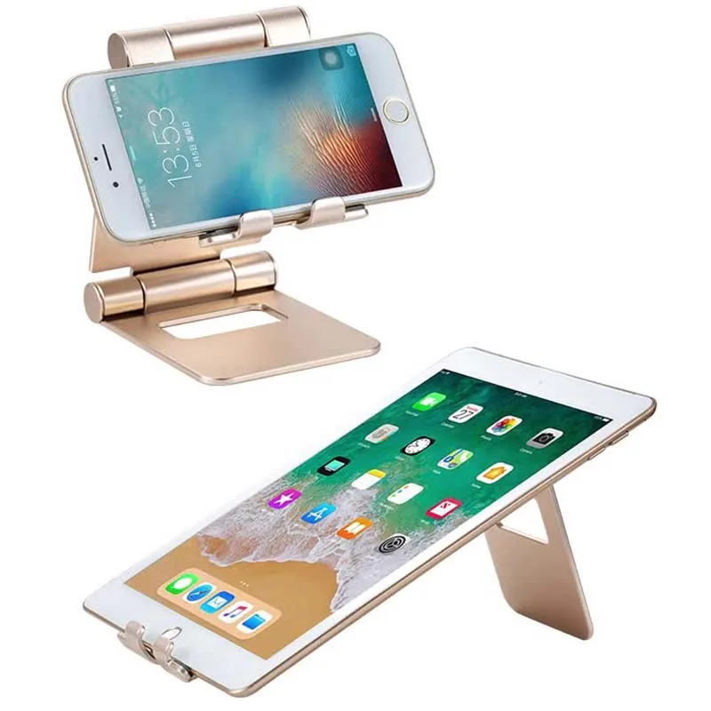 

free shipping Aluminum universal foldable desk phone holder portable mobile phone holder stand, Black, silver, rose gold, gold