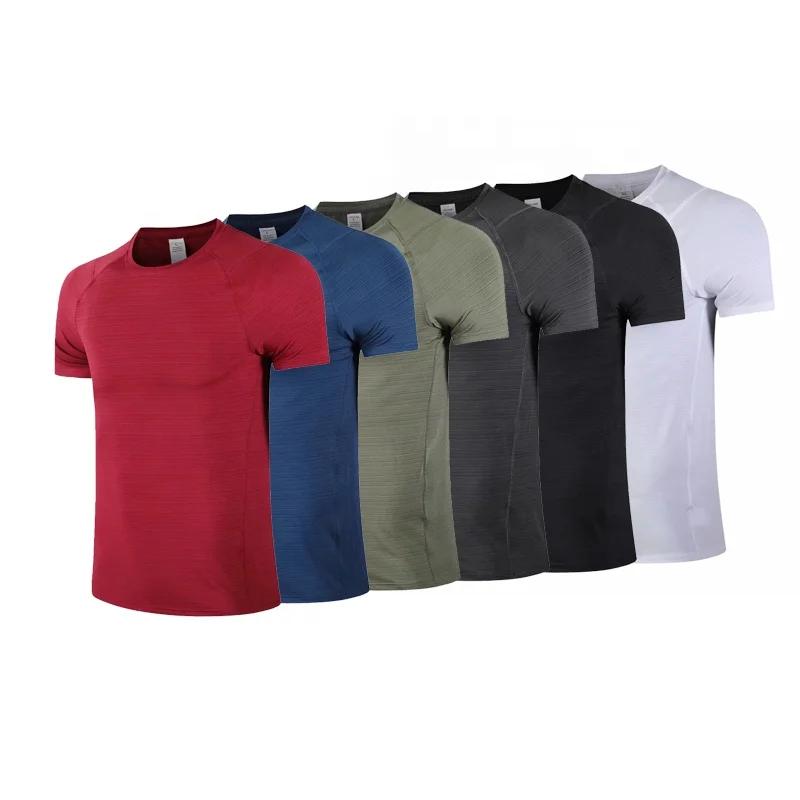 

89%polyester 11% spandex custom private logo workout wear gym clothing fitness apparel men T Shirt