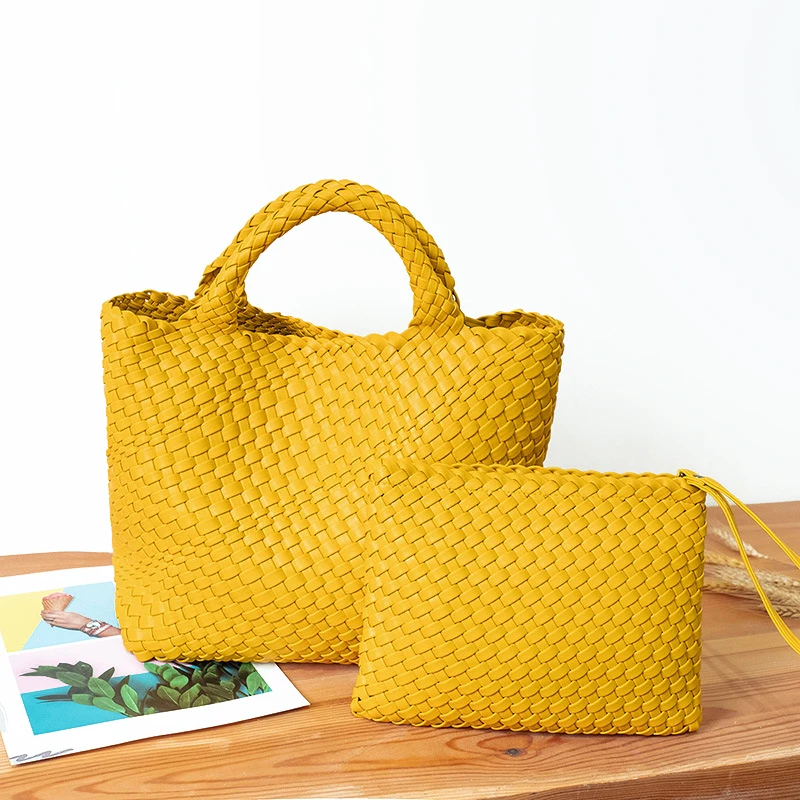 

Pure Hand Woven Tote Women'S New Fashion Leisure Large Capacity Woven Shoulder Handbag