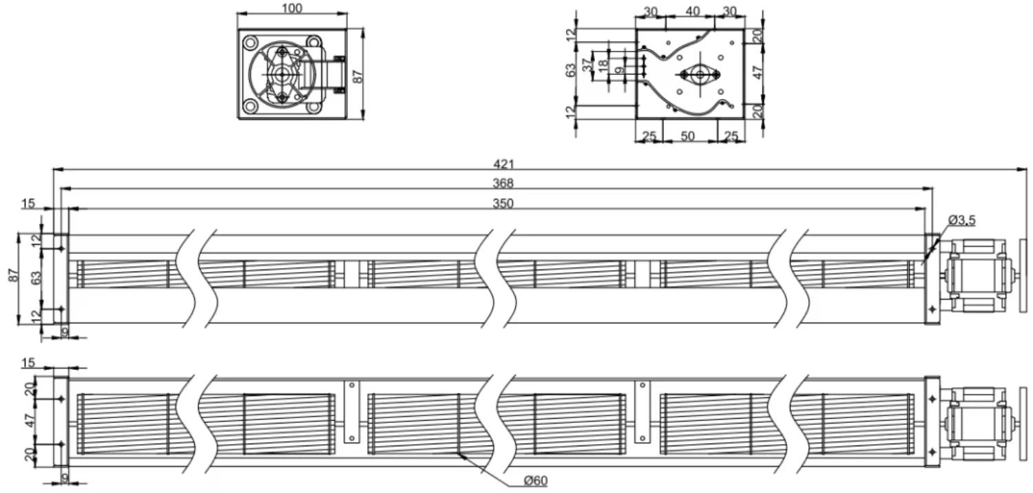 Cross Flow Fan, Portable, CFM, MmH2O - detail 12