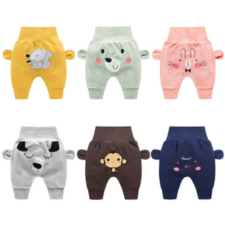 

High quality kids PP pants for boys and girls baby high-waisted tummy pants baby lounge pants
