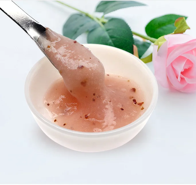 

Hot sell Peel Off Face Mask Rose Petal Mask Powder Hydro jelly mask, White with rose flower