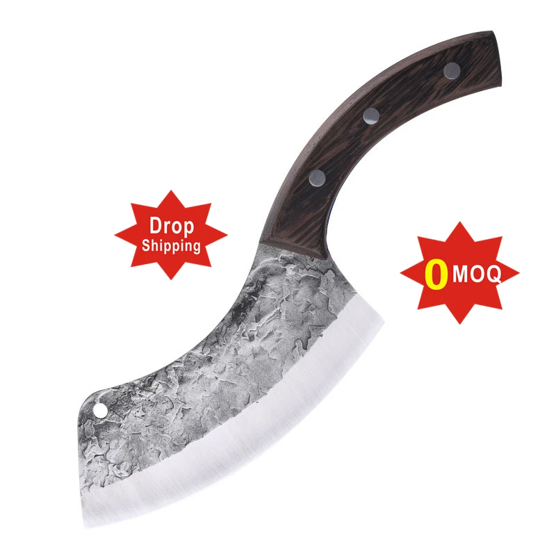 

Best price 6 inch Handmade 5cr15mov Carbon Steel Thickness 3.5 mm meat cutting cleaver Slicing Knives with wenge wood