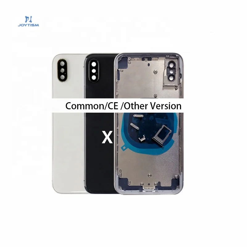 

Original Back Panel housing cover Frame For Iphone Apple x body Full Assembly Colorfor With logo, All color
