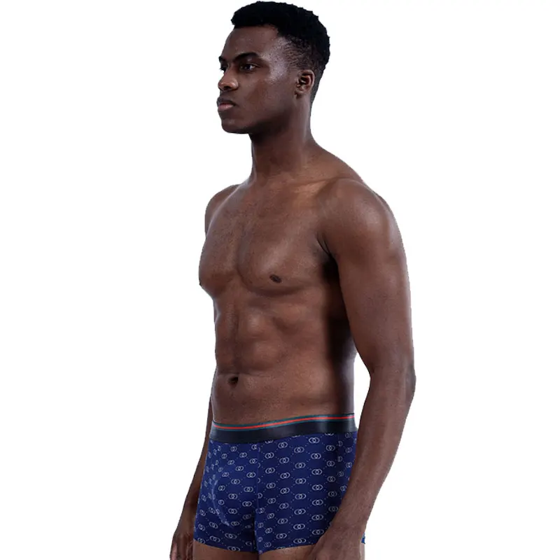 

Sexy ice briefs men's checked print boxers comfy briefs men's boxers breathable boxer briefs