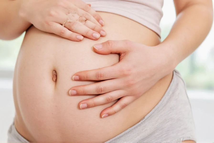 Fresh ginger root slices next to pregnancy nausea relief chart showing effectiveness
