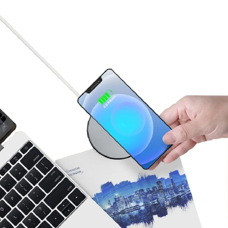 

Wireless Charger 2021 New Products Universal Top Seller Fast Qi Wireless Phone Charger For Iphone12, Black silver blue green red