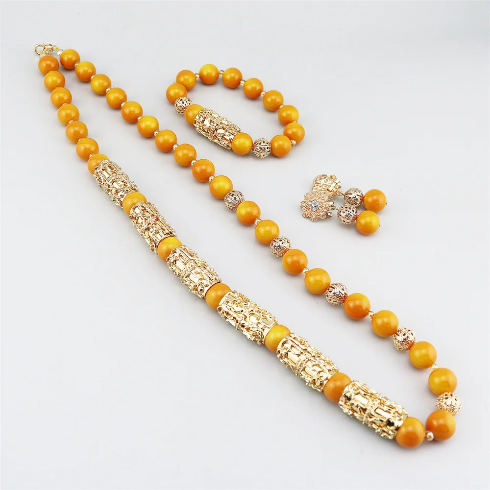 

Beautifical wholesale african glass Jewelry set women daily necklace earring Jewelry GS443, Multi