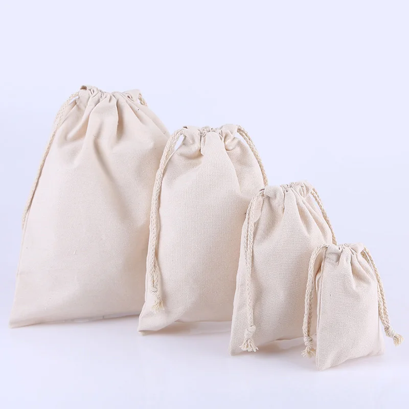 

Factory Hot Selling High Quality Large Capacity Candy Bag Cotton Drawstring Bag Linen Bag Support  Logo, Customized