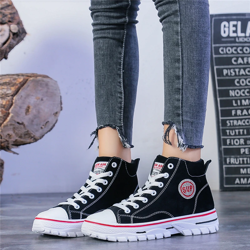 女士休闲高度增加运动鞋女士时尚平台脚踝运动鞋鞋