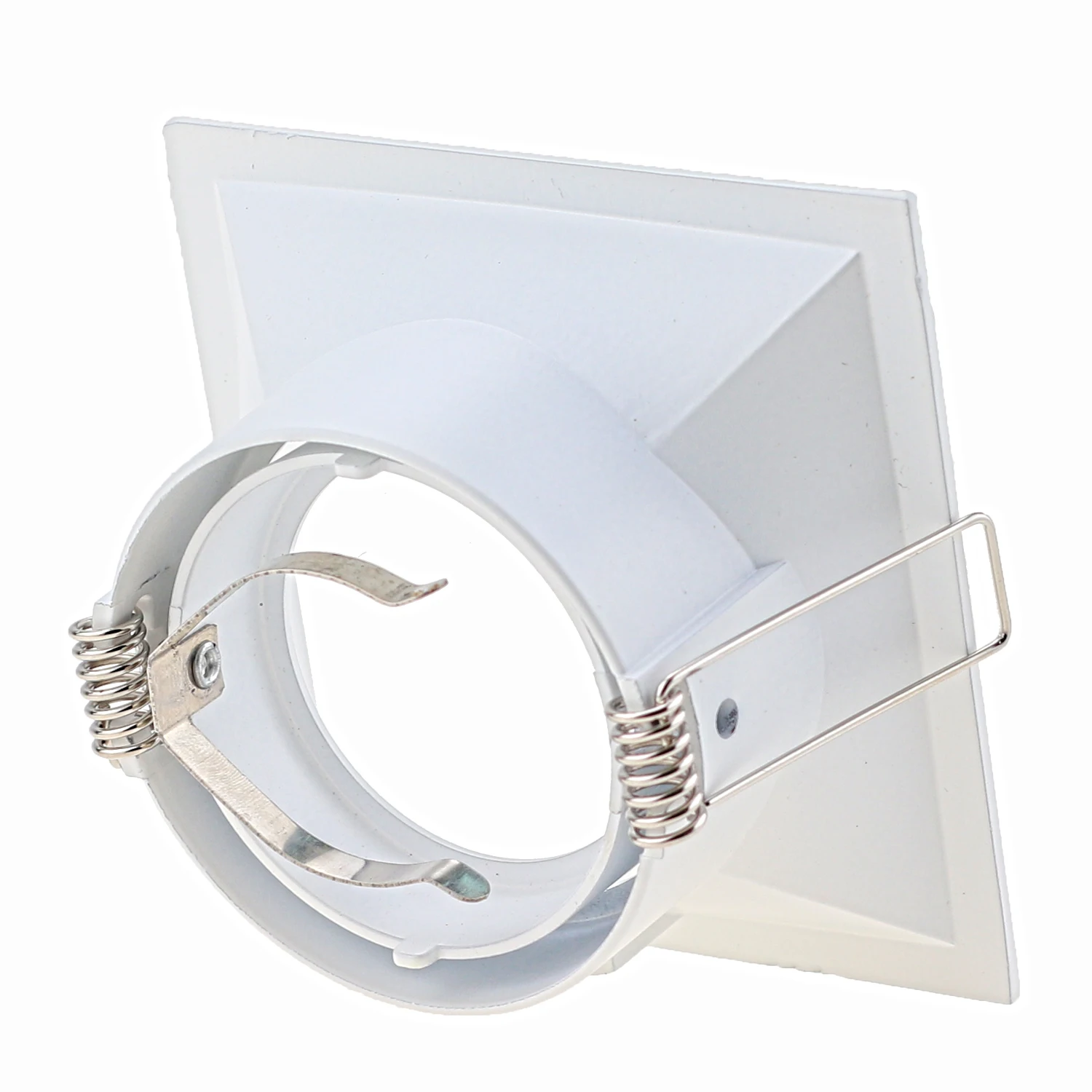 Square Mr16 Led Spotlight Frame White GU10 Fixture Frame For Led Ceiling Downlight