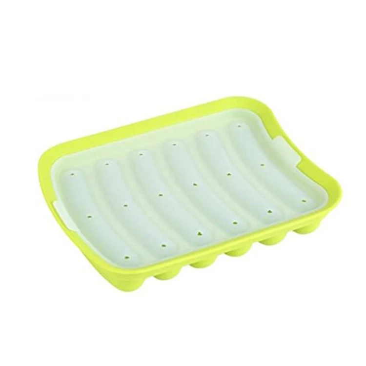 

Dishwasher BBQ Silicone Baking Mold lce Cube Mould 6 Cavities Sausage Hot Dogs Baking Mold