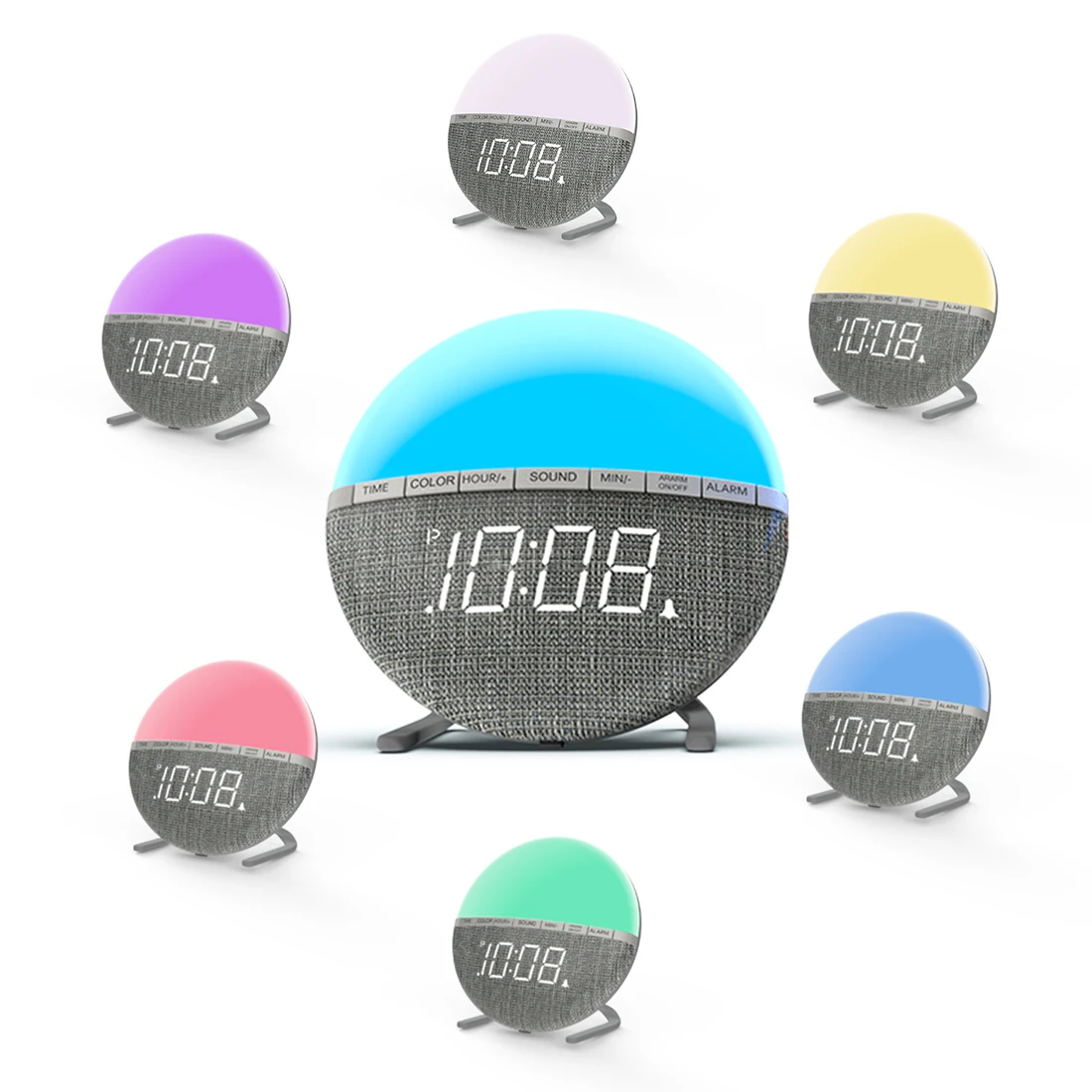 

Factory Custom 8 Kinds Natural Sound kids clock Lights Children Baby Bedroom kids alarm clock night light, Custom color