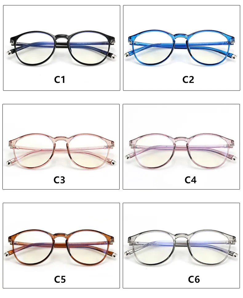 Drop Shipping Cheap Fashion Unisex Anti Bule Light Glasses Colorful Tr90 Computer Anti Radiation 1142