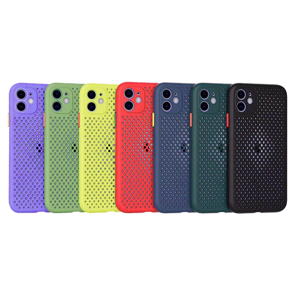 

Honeycomb Hole Dissipating Heat 1.6mm TPU Cell Phone Case Back Cover for Tecno Pouvoir 4 Pro Camon 15 16 Spark 6 Phone Case