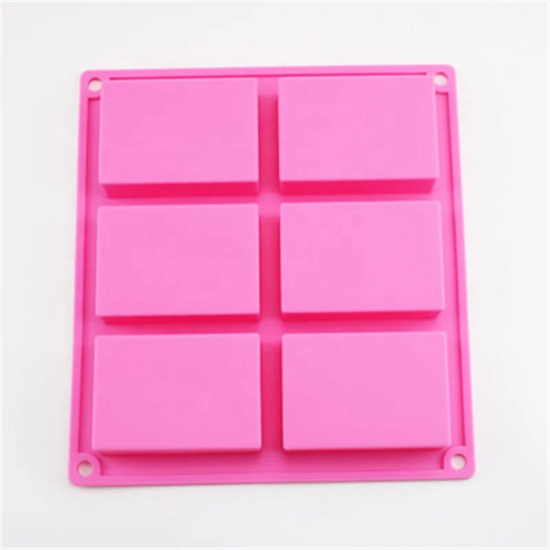 

Silicone Rectangular 6 Cavity Cooking Cake Mold, Pink
