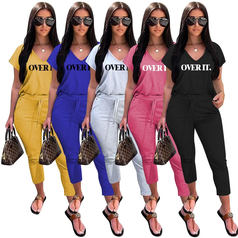 

Hot sale printed womens 2 piece set summer casual women sexy 2 piece outfit summer hot sale sweatsuit sports track suit, As the picture