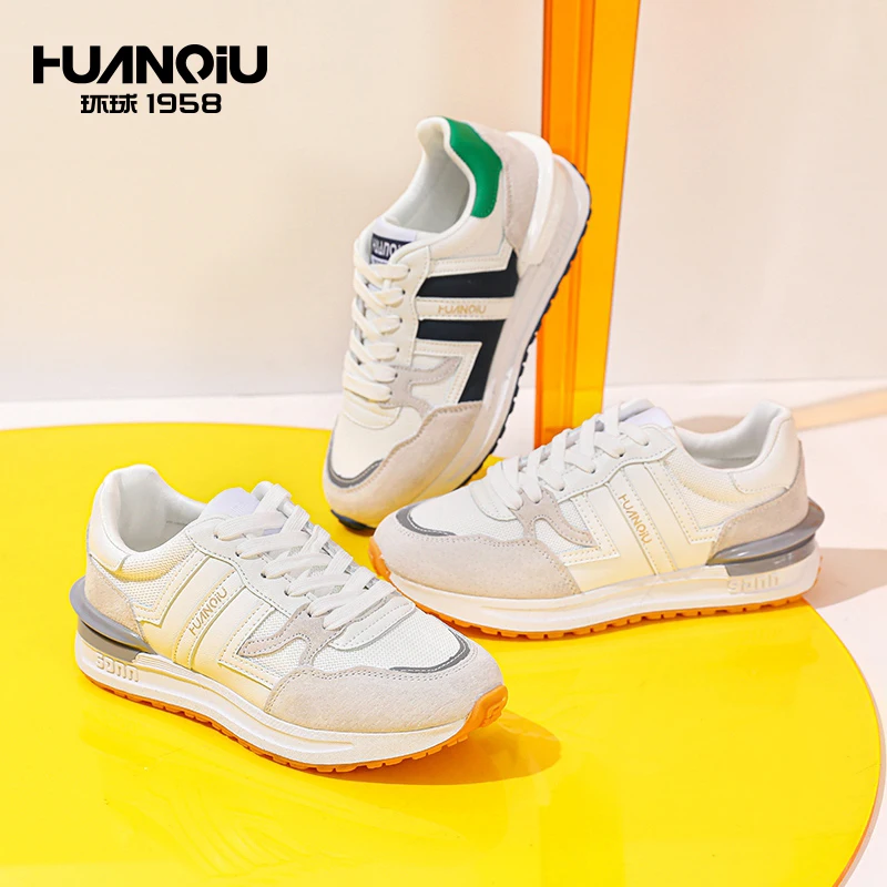 

SA080 HUANQIU Low Moq Fashion Walking Breathable Mesh Rubber Women Designer Sneakers