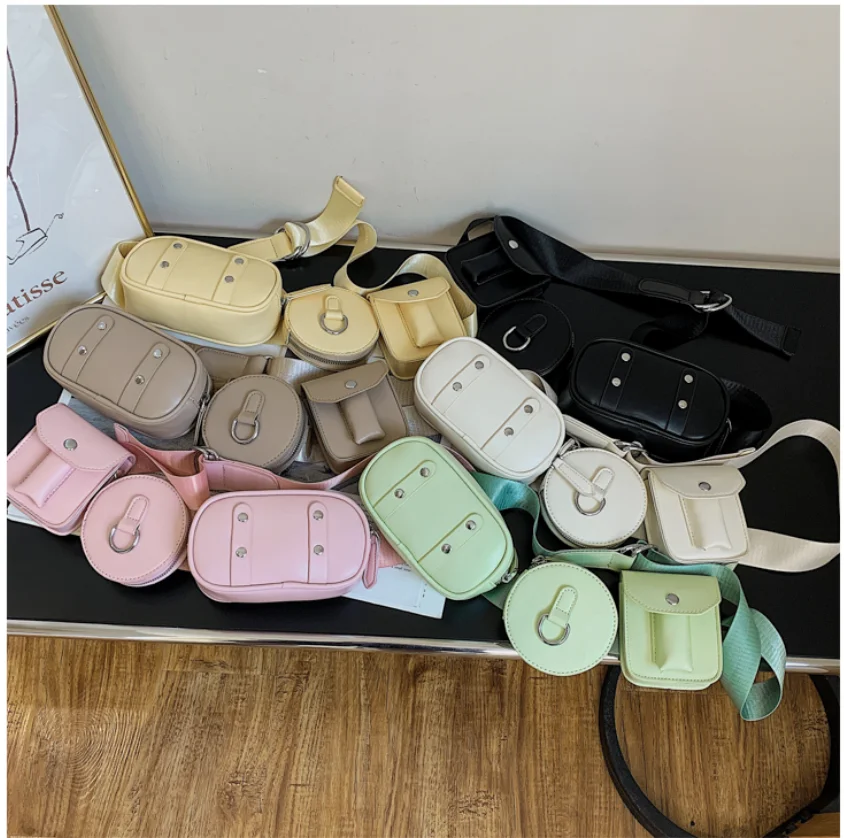 

Trendy Luxury 3 Pockets Cute Summer Mini Waist Bag Ladies Small Fashion Unique Belt Bag For Women 2021, 6colors