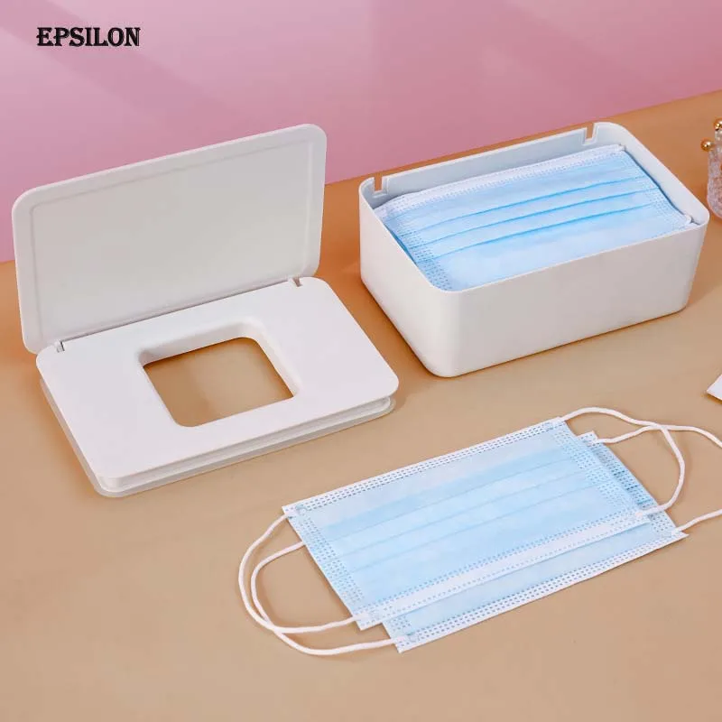 

Epsilon Factory Directly Anti Bacterial PP Eco-Friendly material Facemask Storage Case Masks Case/Box Organizer Dispenser, White;pink;green or custom