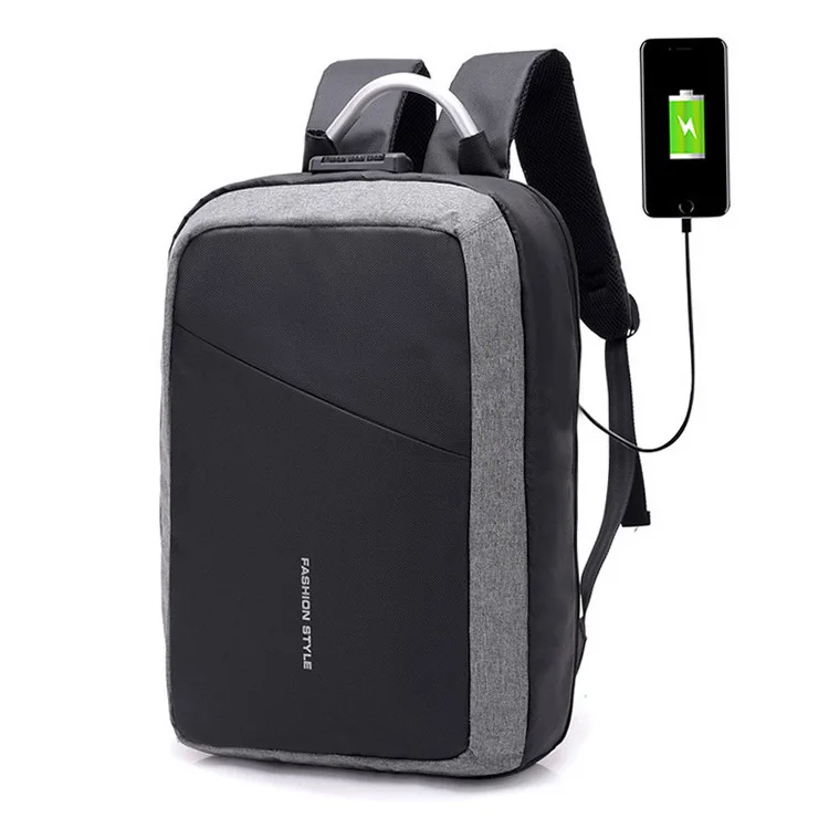 

2022 New arrival men business bag with usb charging port durable outdoor travelling backpack leisure students book bag, 3 colors or customized