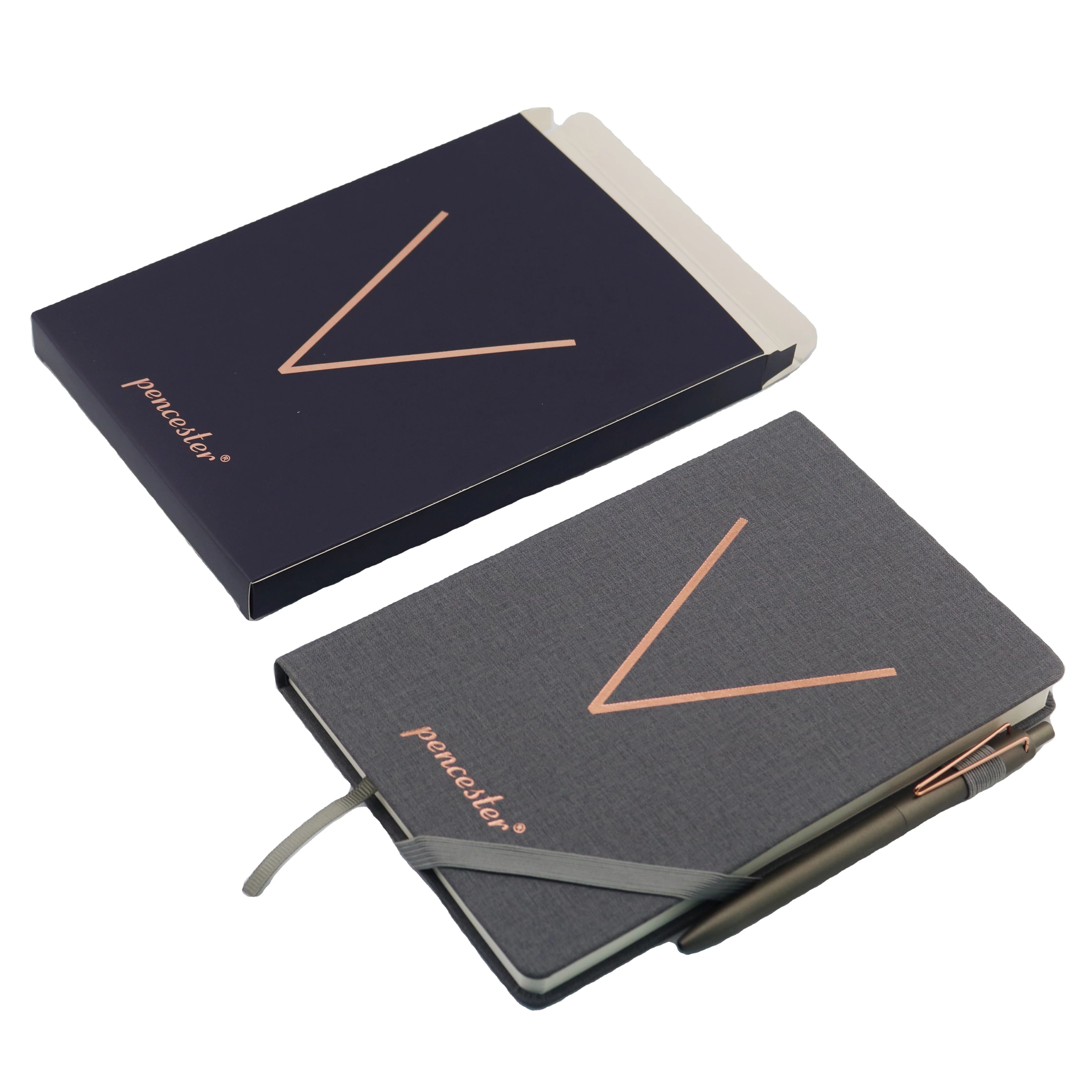 

High quality custom logo office diary promotional pen notebook gift set