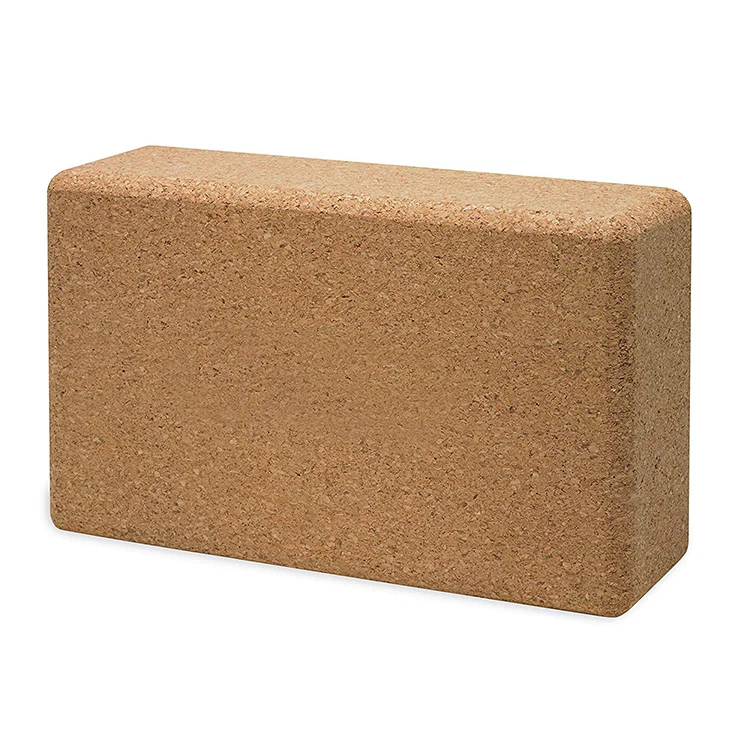 

Custom Logo Natrual Pilates Brick High Density Cork Block Yoga, Wooden color