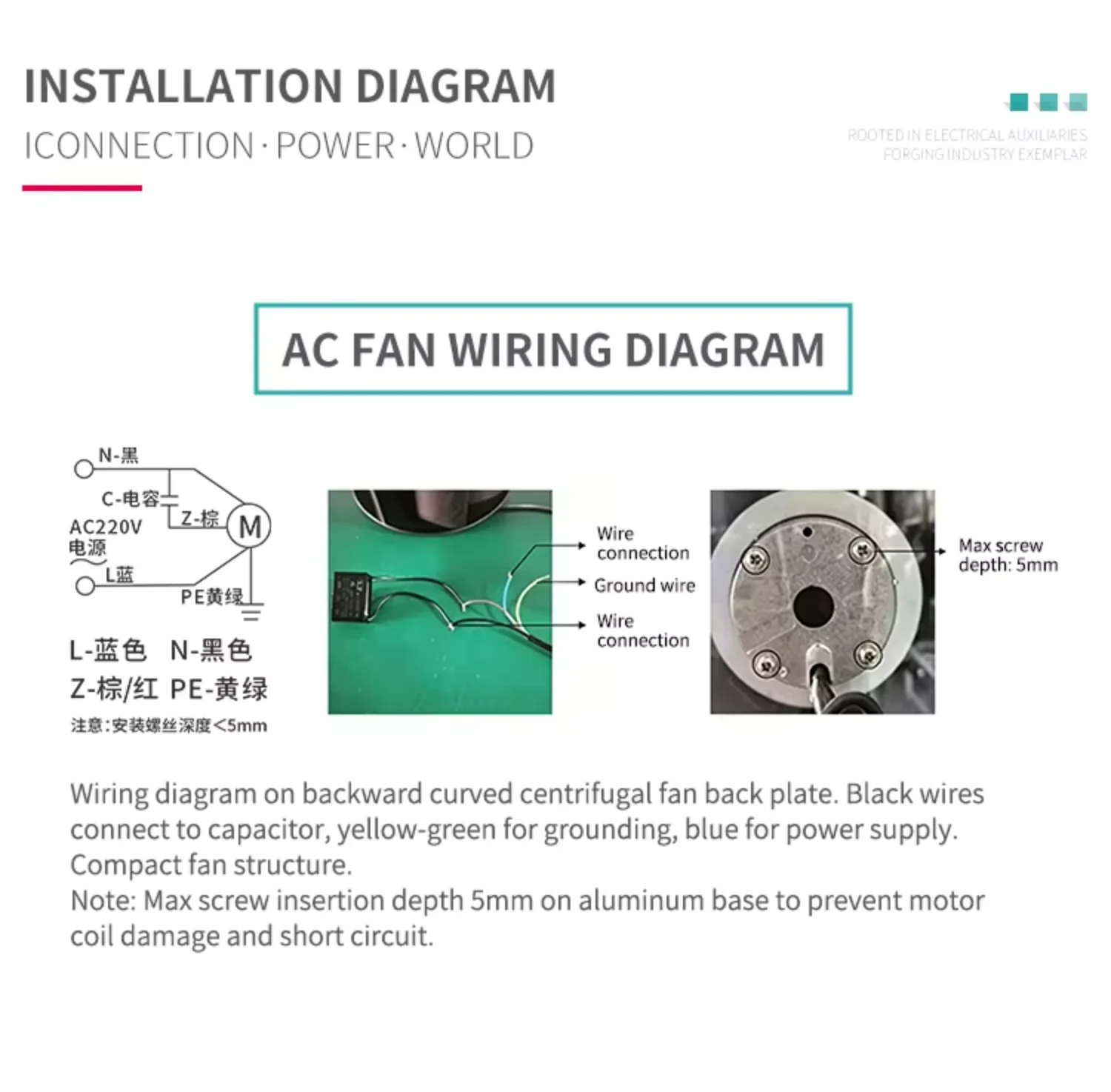 Centrifugal Fan, 250mm(9.8, 220V, 812CFM - detail 24