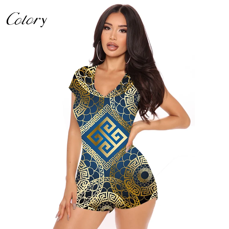 

Colory Factory Hot Sale Butt Long Onesie For Money Woman 2 Piec Short Set Pajamas, Picture shows