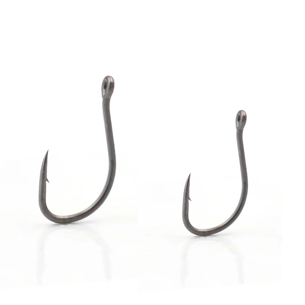 

Wholesale Black BIG FISH Carp Barbless FISHING HOOK, Coffee, green, brown,black, dark black, grey