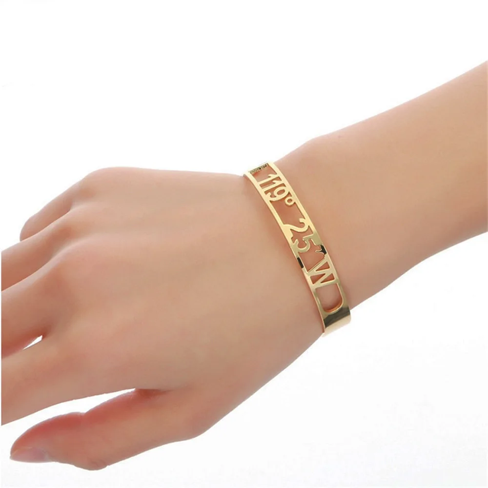 

Personalized Custom Names Designer Bangles and Bracelets Gold Plated Bangles Cuff Bracelets Stainless Steel Wedding WOMEN'S Gift