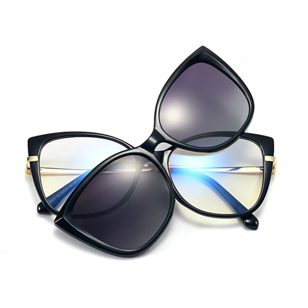 

Sparloo 91517 2 in 1 premium blue light blocking glasses ultem clip on polarized sunglasses glasses sheet