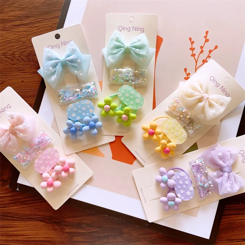 

New Hair clips set Bow hairpin accessories International Children's Day Gift