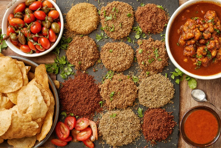Various international dishes featuring cumin as a key ingredient including curry, chili, and falafel