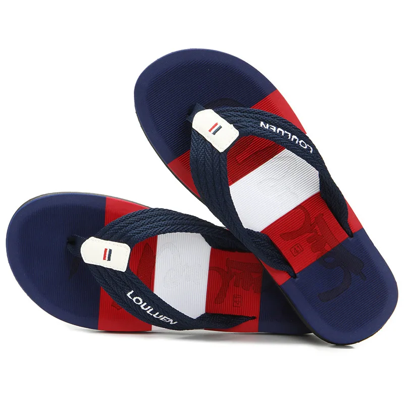 

2022 China Supplier cheap beach outdoor luxury PVC sole flip-flops EVA men's slippers, Black/blue/red green