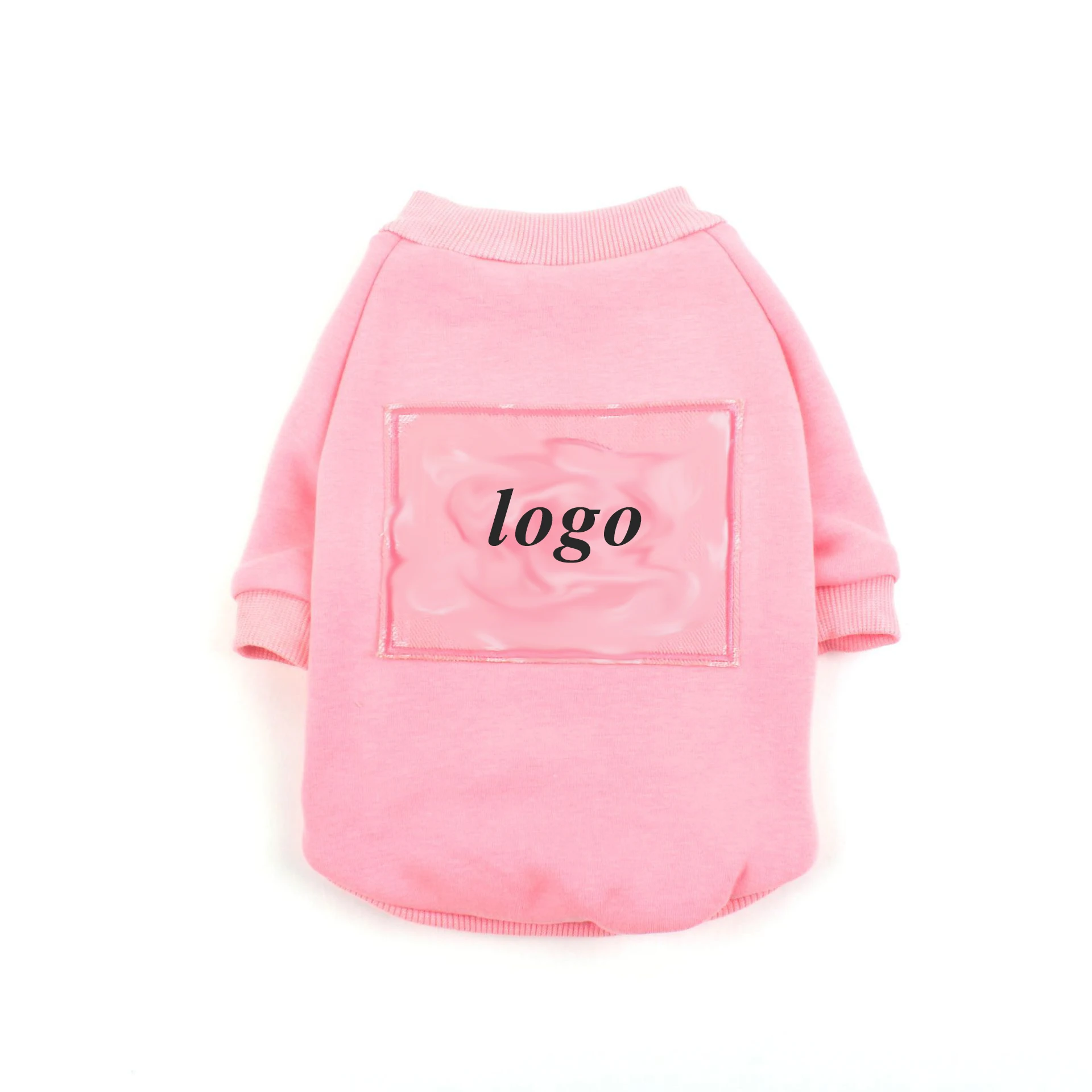 

High Quality Fashionable Designer Luxury Classic Brand cotton Pet Pink Embroidered Thick dog Sweater clothing