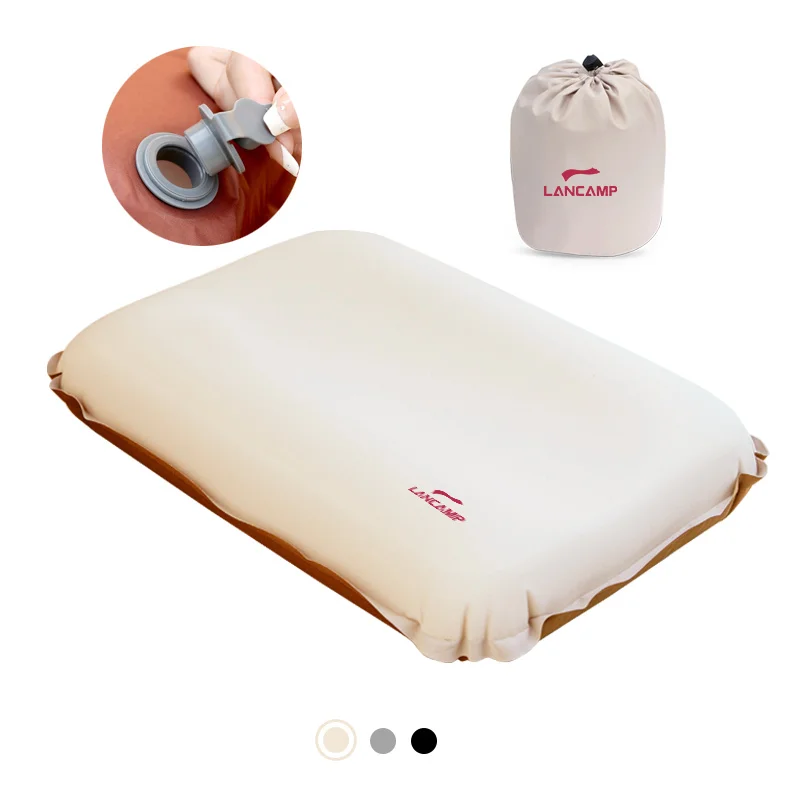 TPU Lightweight Camping Pillow Outdoor Self-Inflatable Travel Camping Inflatable Pillow Comfort Portable Foam Pillow for Outdoor