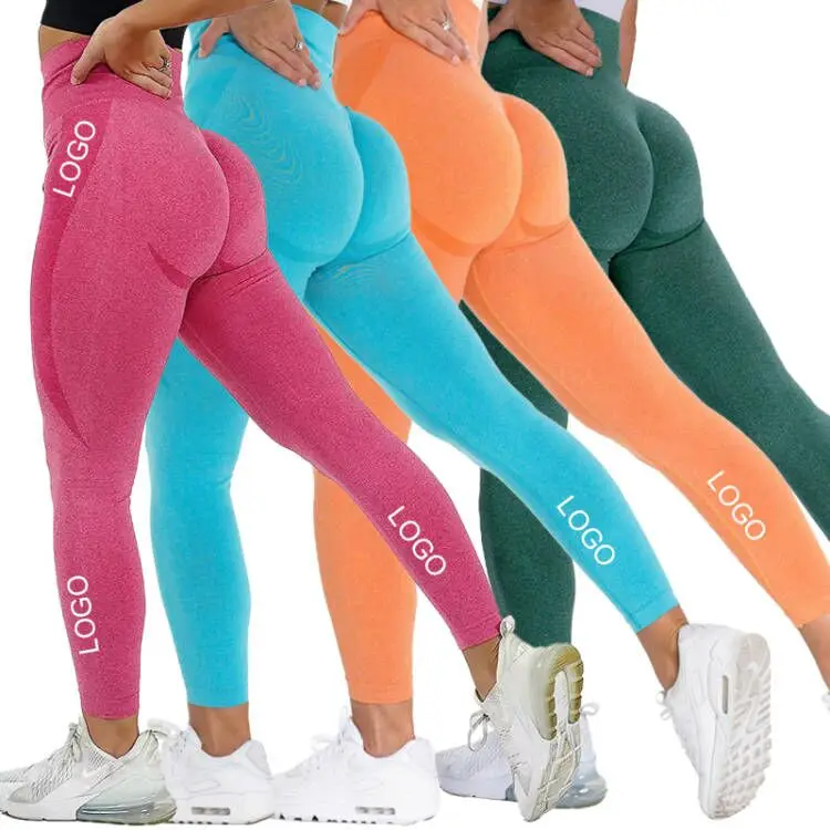 

Custom logo scrunch butt yoga leggins para mujer women workout leggings seamless gym fitness shorts wear yoga legging pants
