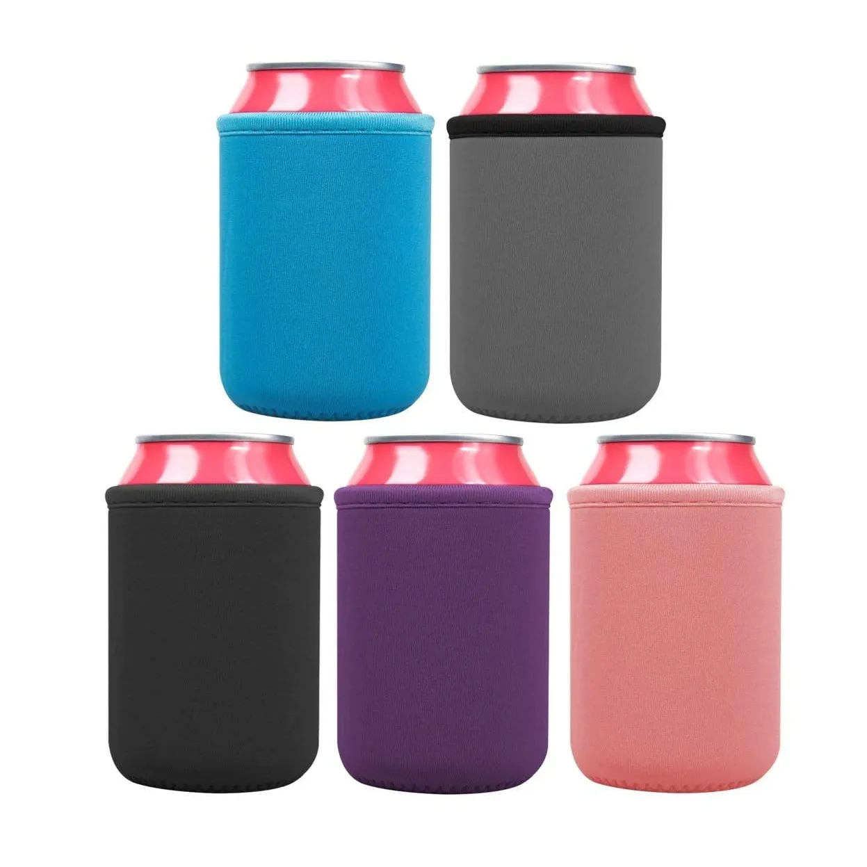 

12oz Custom Sublimation Insulated Neoprene Can Cooler Sleeve, Customized color acceptable