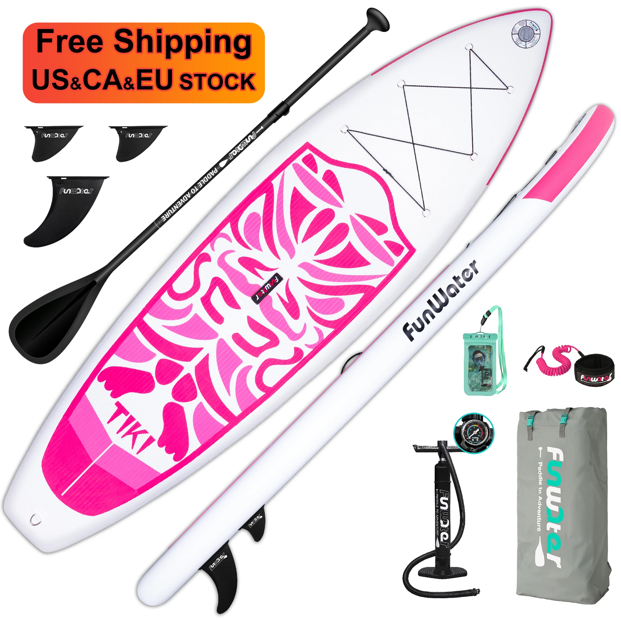

FUNWATER Free Shipping Dropshipping OEM sup pink paddle board wholesale inflatable paddleboard surfboard board water