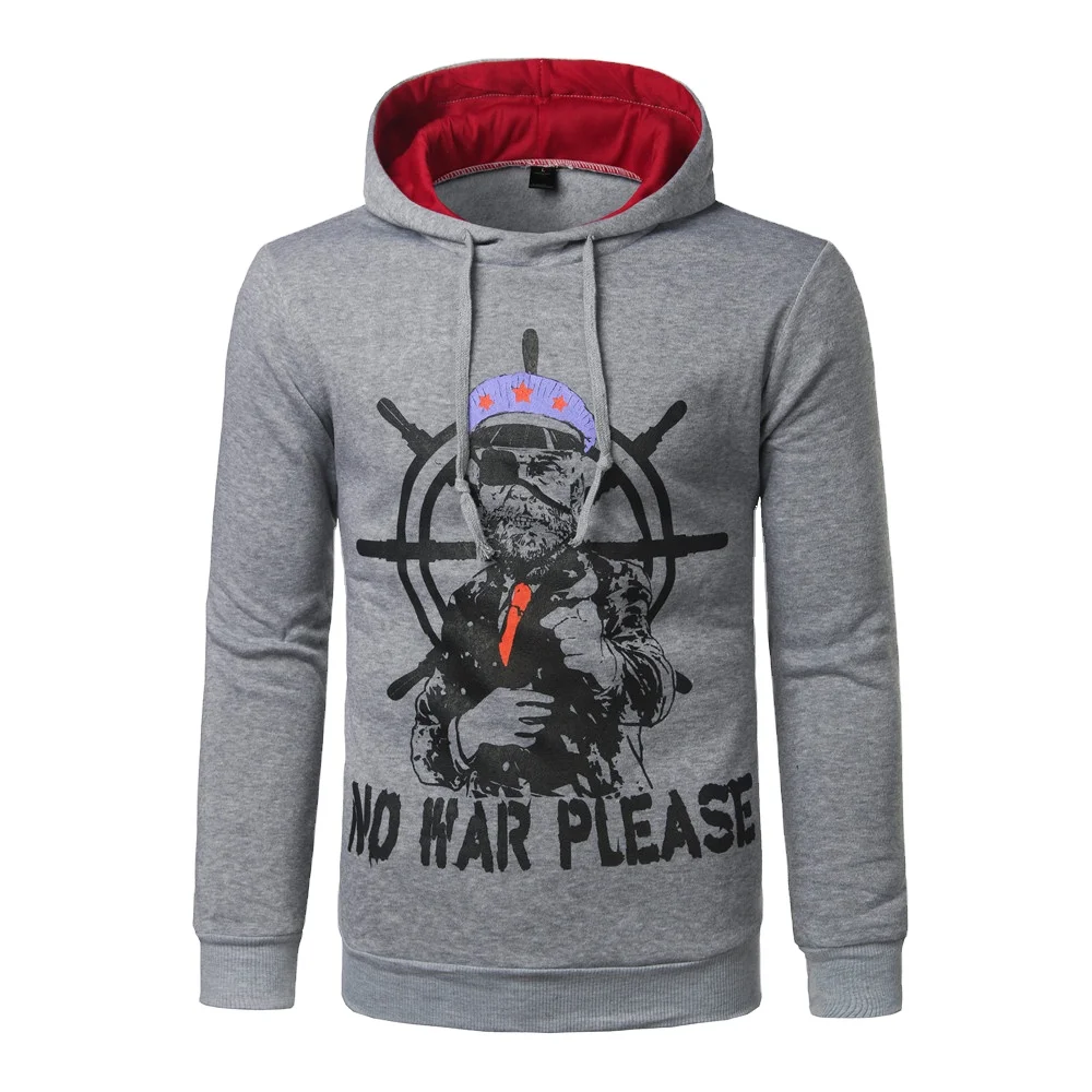 

Fall new men's hoodie jumper creative print fashion casual jacket temperament commuting