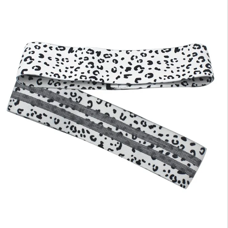 

Leopard Print Fitness Booty Band Set of 3 Nonslip Fabric Resistance Exercise Loops Bands with Mesh Carry Bag, 3 colors