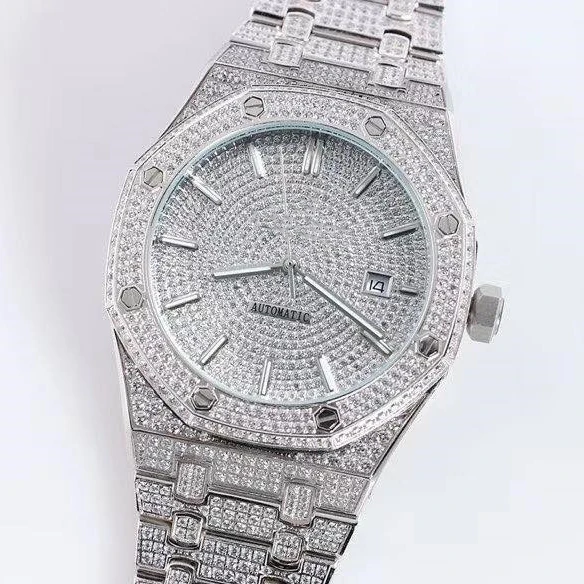 

3120 Movement 15400 Full of Diamonds Royal Offshore Audemars Diamond AP Watches